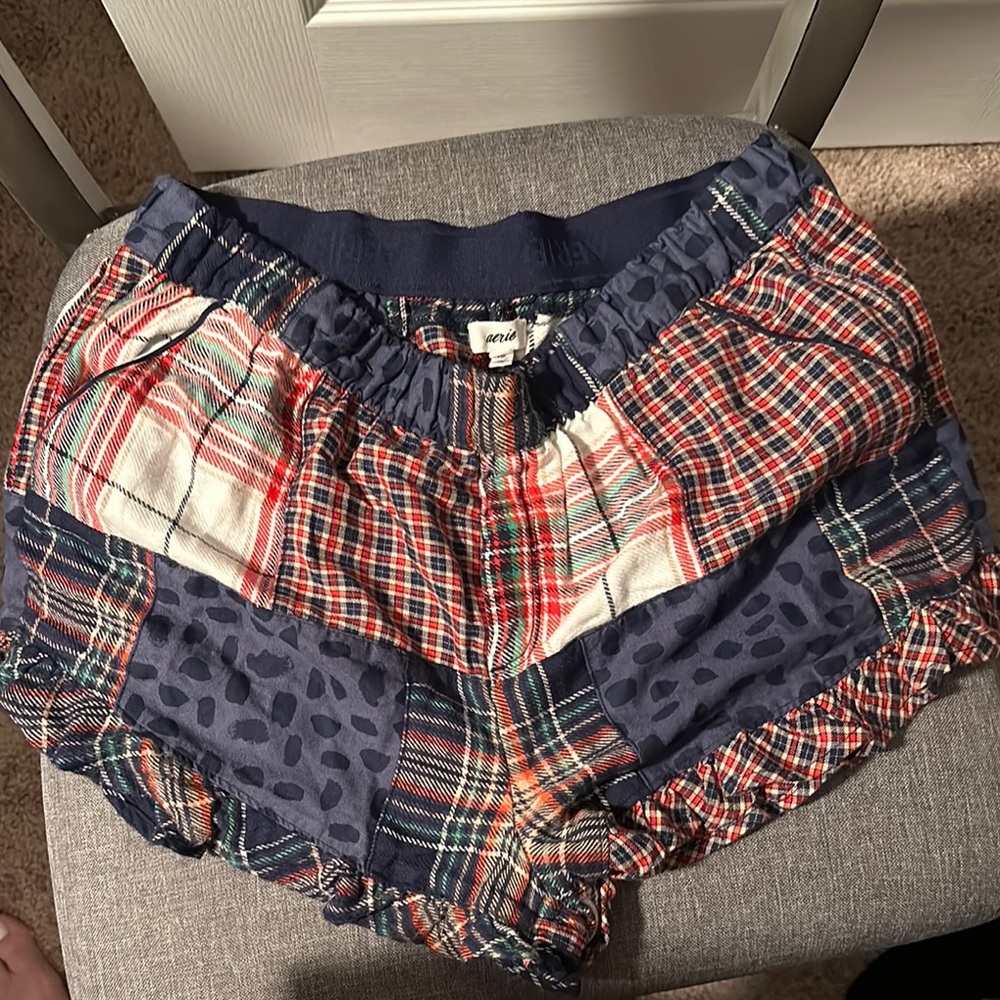 Patchwork Plaid Women's Shorts